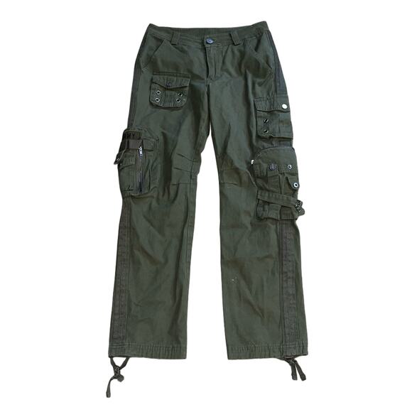 Free Knight Japan Green Cargo Tactical Army Military Pants Size 29 - Picture 1 of 9